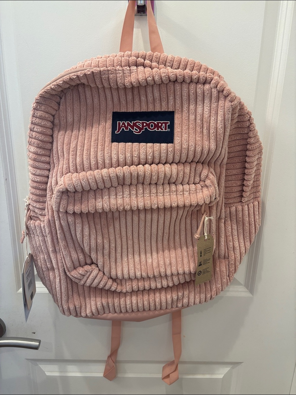 NWT Jansport Superbreak Plus FX surreal Pink Corduroy Backpack